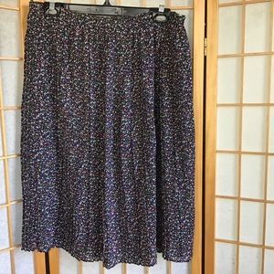 Vintage pleated multicoloured skirt